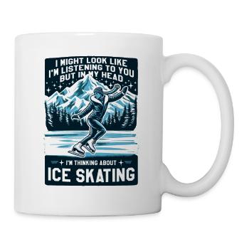 Niemals ein alter Mann auf Skiern Skifahrer - Tasse - Weiß - Rechts