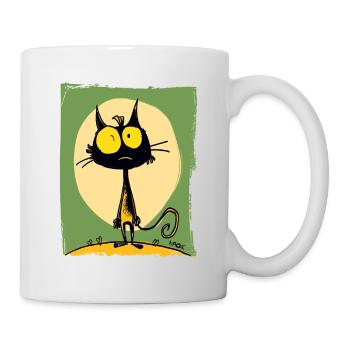 Le chat drôle le plus cool - Mug blanc - blanc - Droite