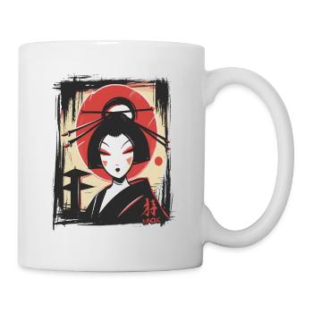 The Cool Anime Japanese Geisha - Mug - white - Right