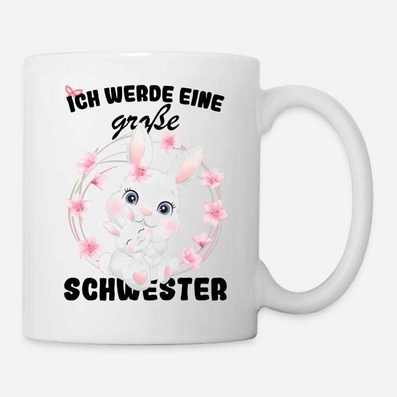 Nachwuchs Verkünden Ich Werde Große Schwester 2025 - Tasse - Weiß