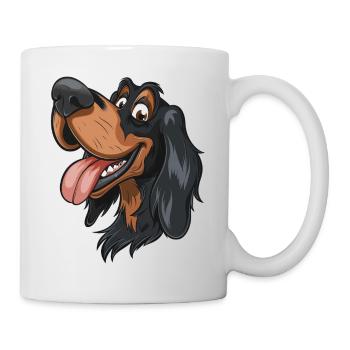Gordon Setter | Setter écossais | Caricature - Mug blanc - blanc - Droite