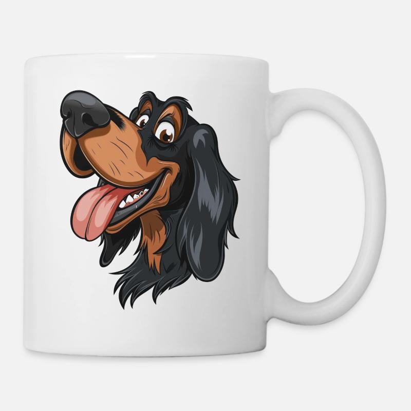 Gordon Setter | Setter écossais | Caricature - Mug blanc - blanc
