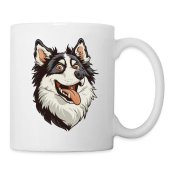 Grönlandhund | Greenland Dog | Cartoon Artwork - Tasse - Weiß - Rechts