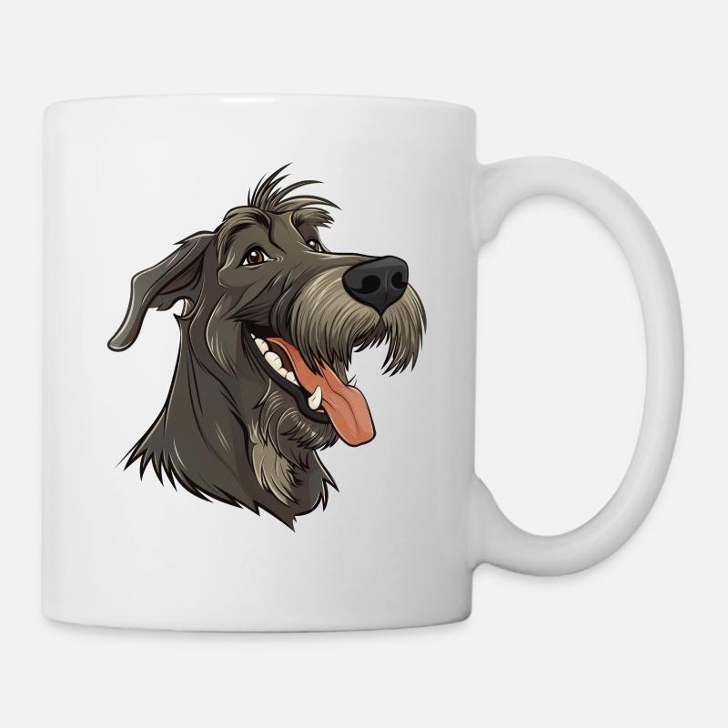 Irischer Wolfshund | Irish wolfhound | Cartoon - Tasse - Weiß