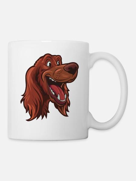 Irish Setter | Cartoon Artwork - Tasse - Weiß