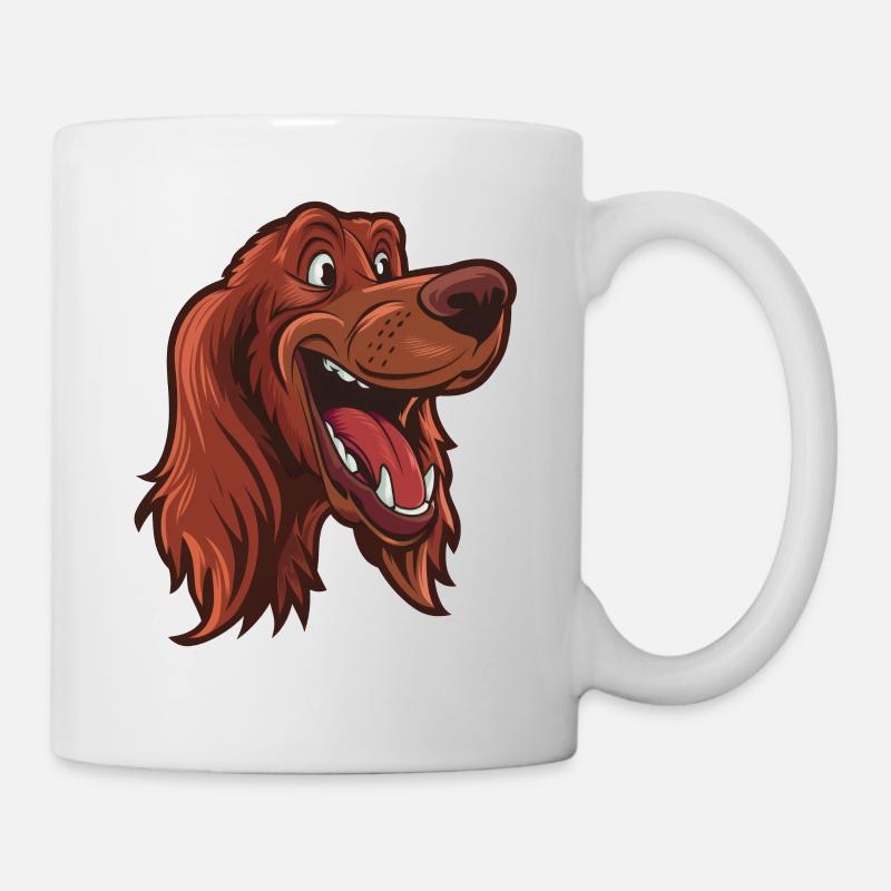Irish Setter | Cartoon Artwork - Tasse - Weiß