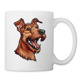 Irish Terrier | Cartoon Artwork - Tasse - Weiß - Rechts