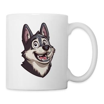 Jämthund Swedish Elkhound Cartoon Artwork - Mug - white - Right