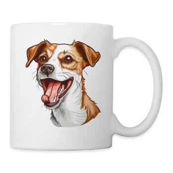 Jack Russel Terrier | Cartoon Artwork - Tasse - Weiß - Rechts