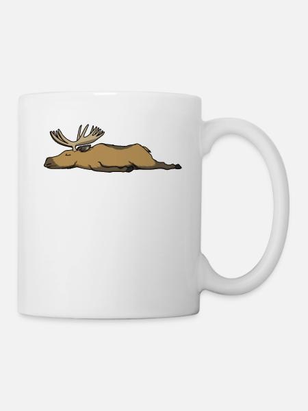 Offizielles Schlafshirt Elch Schlafanzug - Tasse - Weiß