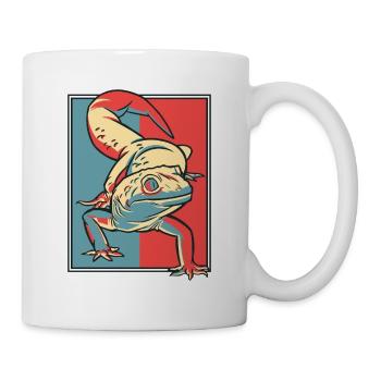 Gecko Portrait Gekkota lézard à crête léopard - Mug blanc - blanc - Droite