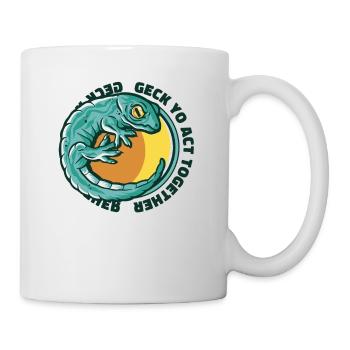Geck Yo Agir Ensemble Lézard Gekkota À Crête - Mug blanc - blanc - Droite