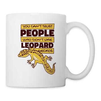 Je ne peux pas faire confiance aux gens qui n’aiment pas les geckos léopards - Mug blanc - blanc - Droite