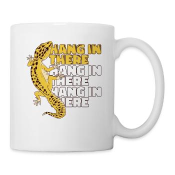 Hang In There Crested Lizard Gekkota Leopard Gecko - Mug - white - Right