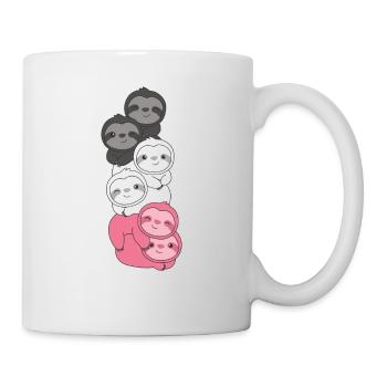 Drapeau Fémarique Fierté LGBTQ Mignon Paresseux - Mug blanc - blanc - Droite