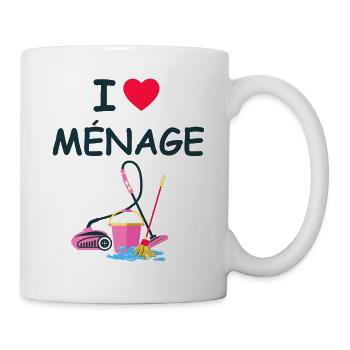 Humour Faire Le Ménage - Mug blanc - blanc - Droite