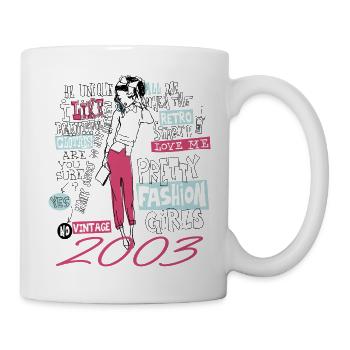 Jahrgang 2003 Geburtstagsgeschenk 2003 Mädchen 2003 - Tasse - Weiß - Rechts