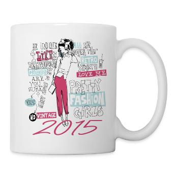 Vintage 2015 Gift Birthday 2015 Girl 2015 - Mug - white - Right