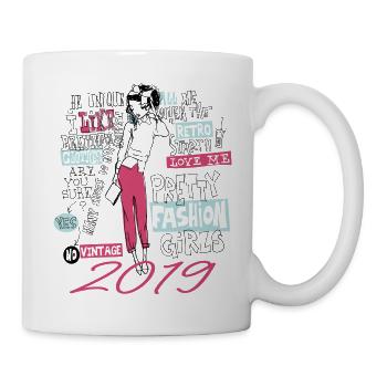 Jahrgang 2019 Geschenk Geburtstag 2019 Mädchen 2019 - Tasse - Weiß - Rechts