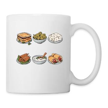 La cuisine grecque est un amateur de bonheur - Mug blanc - blanc - Droite