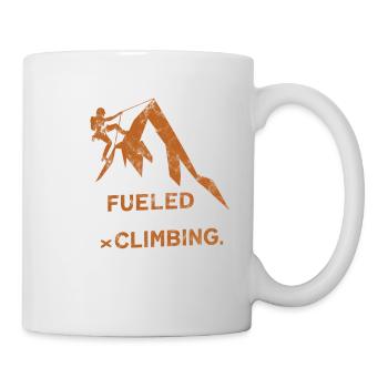 Alimenté par le café et l’escalade de bloc - Mug blanc - blanc - Droite