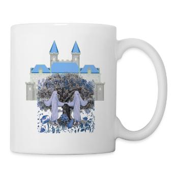 Castle, Castle, Ghosts, Ghosts, Halloween, Nature - Mug - white - Right