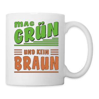 LIKES GREEN AND NO BROWN - Mug - white - Right