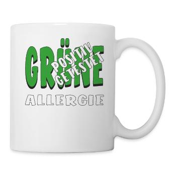 GREEN ALLERGY TESTED POSITIVE - Mug - white - Right
