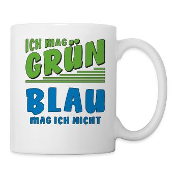 J’AIME LE VERT, JE N’AIME PAS LE BLEU - Mug blanc - blanc - Droite