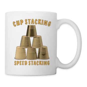 EMPILAGE DE GOBELETS SPEED STACKING - Mug blanc - blanc - Droite