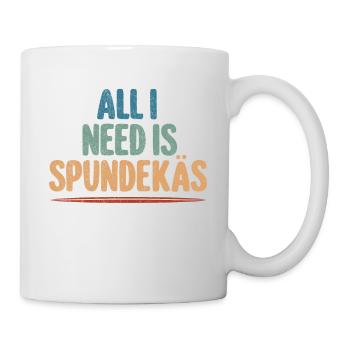 Spundekäs Mainz Meenz Mundart Essen - Tasse - Weiß - Rechts