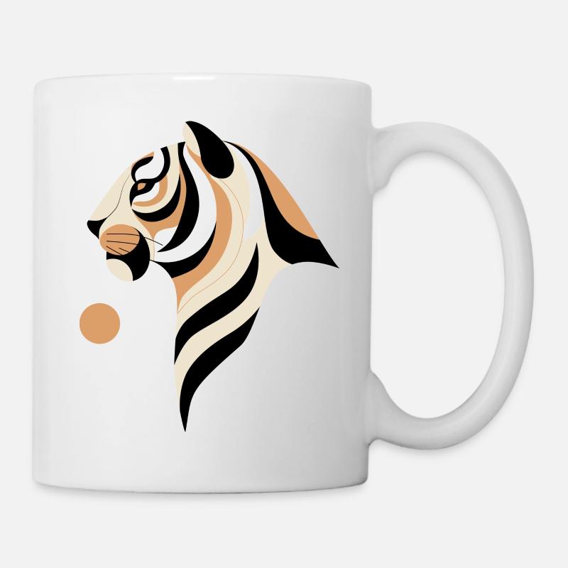 Abstract Tiger - Mug - white