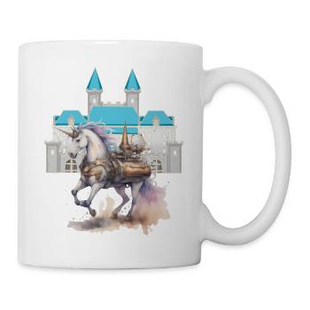 Château Licornes Chevaux Cheval Conte de fées Créature mythique - Mug blanc - blanc - Droite