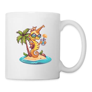 Seepferd Sommer Urlaub - Tasse - Weiß - Rechts