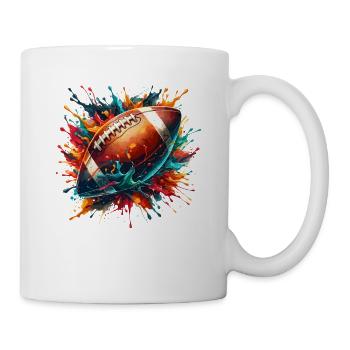 Splash Art Rugby Sports American Football Player - Mug - white - Right