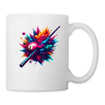 Joueur de billard coloré Joueur de billard Billard - Mug blanc - blanc - Droite