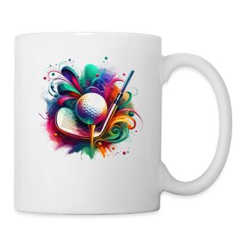 Bunter Golfer Golfspieler Golfer Golfer - Tasse - Weiß - Rechts
