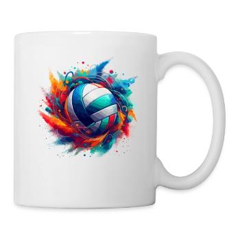 Sports colorés de joueur de beach-volley - Mug blanc - blanc - Droite
