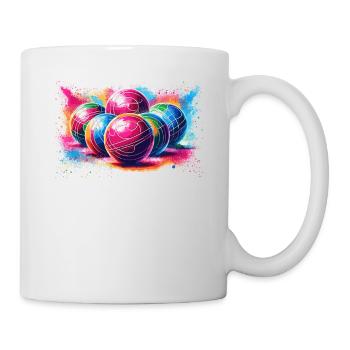 Joueur de pétanque coloré Boules Pentanque - Mug blanc - blanc - Droite
