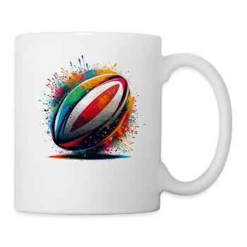 Splash Art Rugby Sports Joueur de football américain - Mug blanc - blanc - Droite