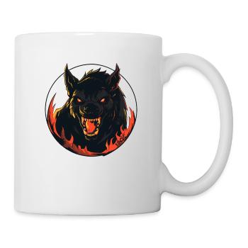 Terrifying evil werewolf from hell - Mug - white - Right