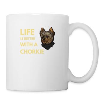 life is better with a chorkie yorkie - Mug - white - Right