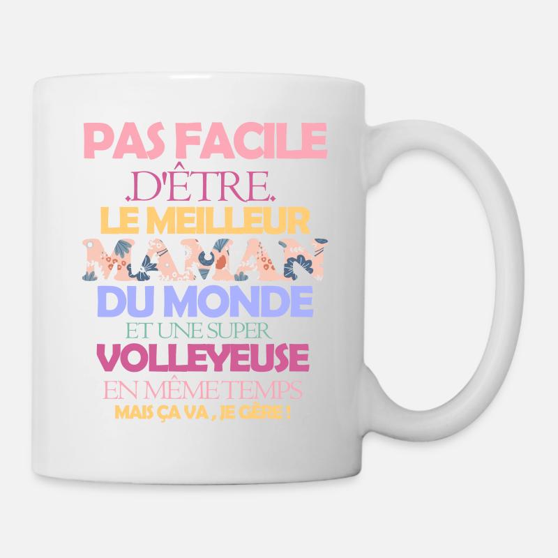 Pas facile super maman cuisinière - Mug blanc - blanc