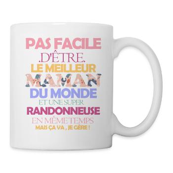 Pas facile maman et routière - Mug blanc - blanc - Droite