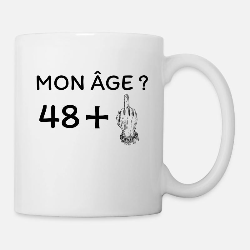 mon âge 49 - Mug blanc - blanc