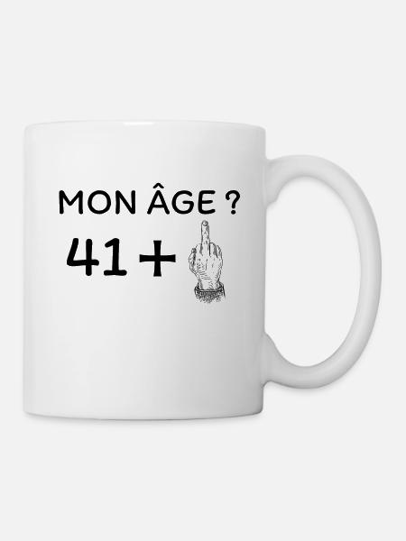mon âge 42 - Mug blanc - blanc