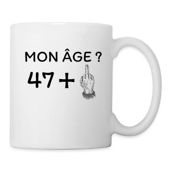 mon âge 48 - Mug blanc - blanc - Droite