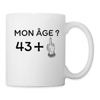 mon âge 44 - Mug blanc - blanc - Droite