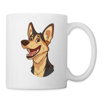 Chien de Canaan | Chien de Canaan | Illustration de dessin animé - Mug blanc - blanc - Droite