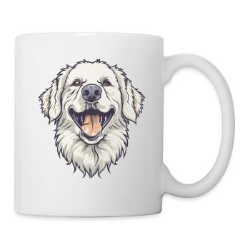 Kuvasz | Cartoon Artwork - Tasse - Weiß - Rechts